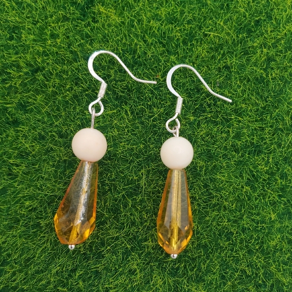 Citrine Crystal Chandelier Drop Earrings E1015 - Picture 1 of 3